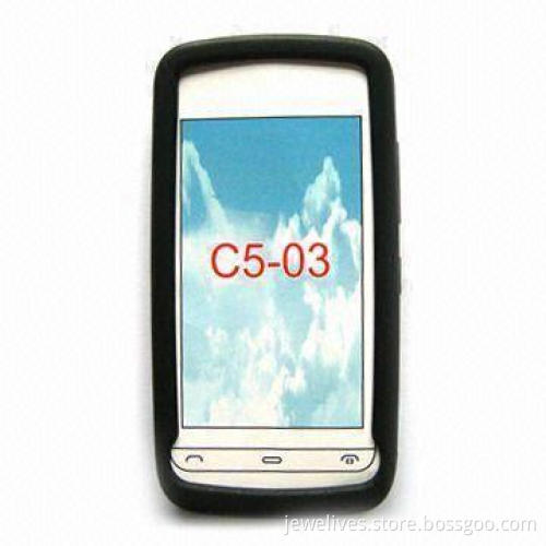 Silicone Skin Case for Nokia C5-03, with Ultra Low Profile Rubber, Washable and Tear-resistant